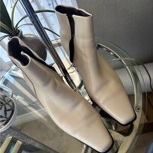 White Mountain Cream Ankle Booties